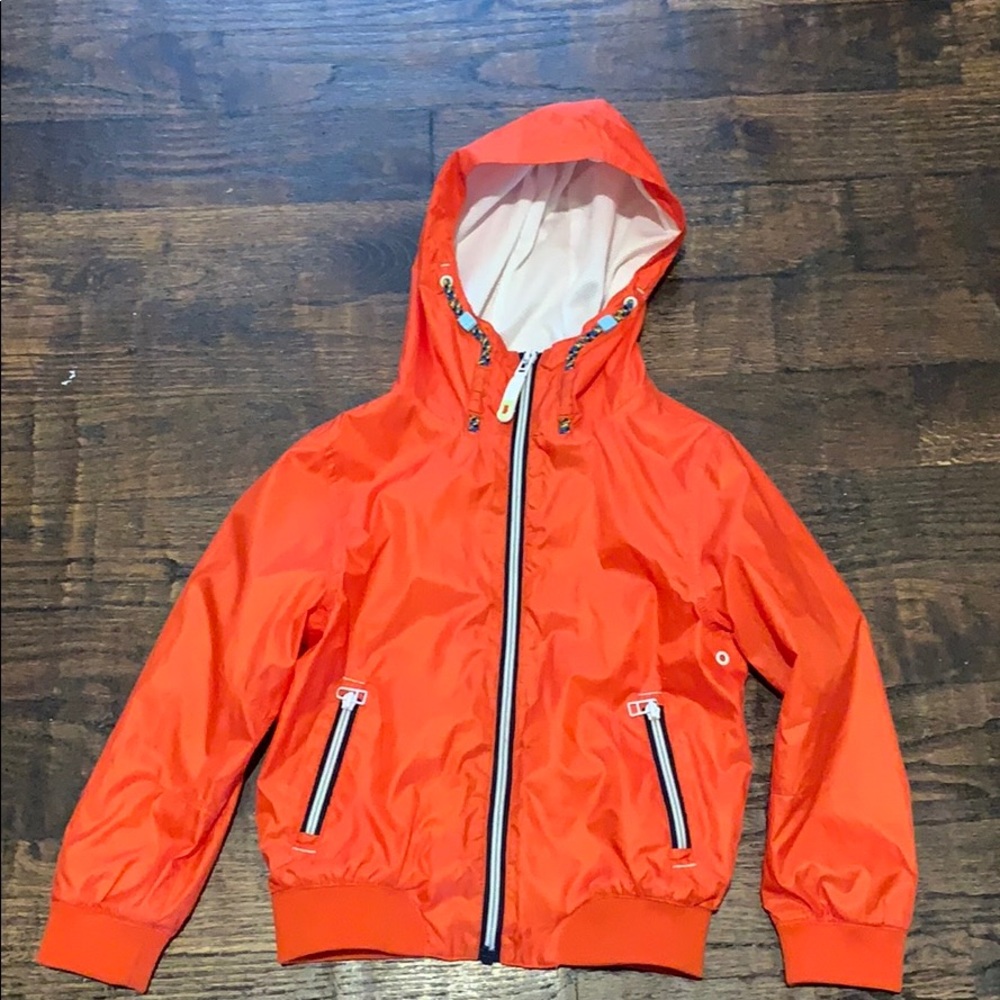 Orange boys zip up wind breaker